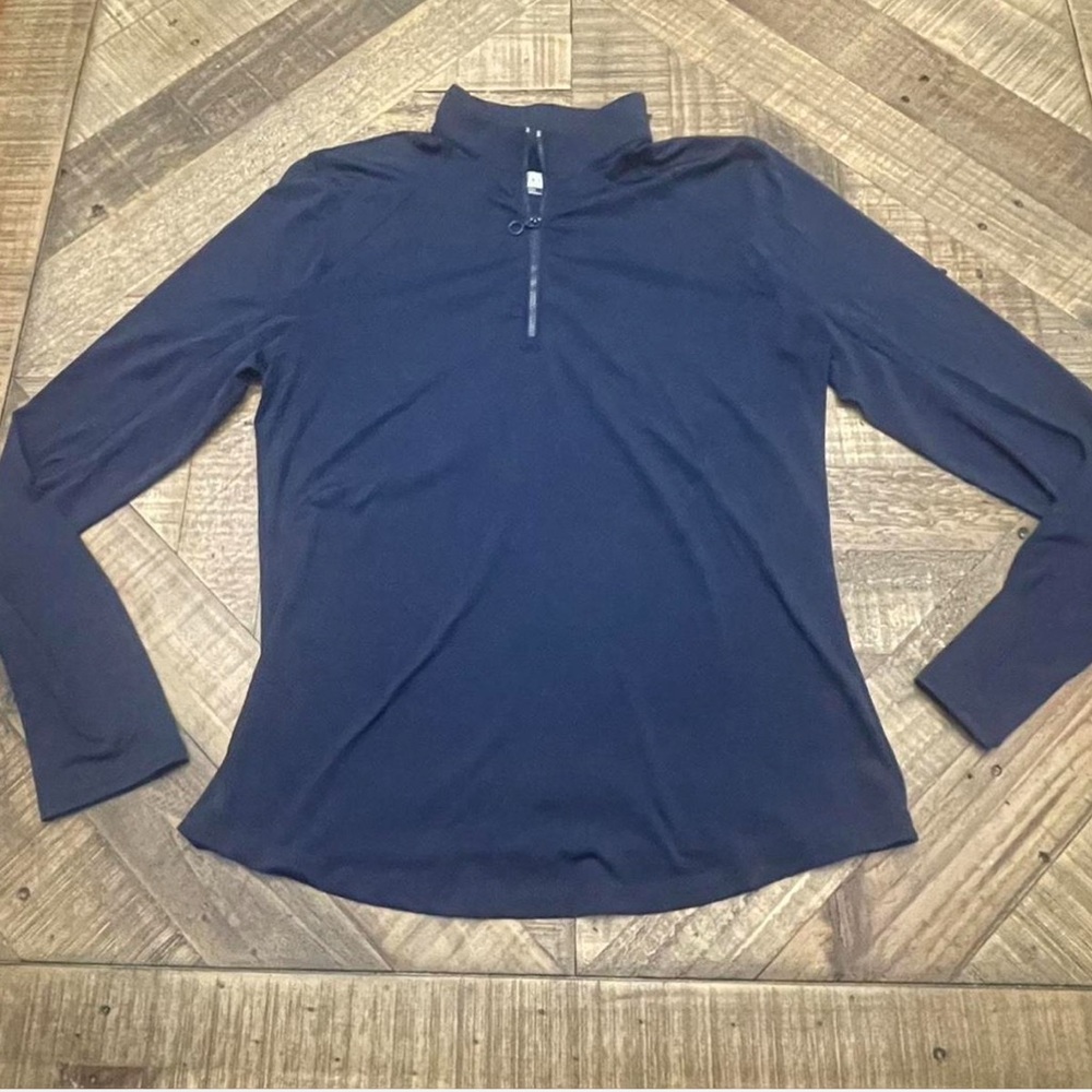PGA TOUR Women's Sun Protection Long Sleeve Golf Shirt in navy.